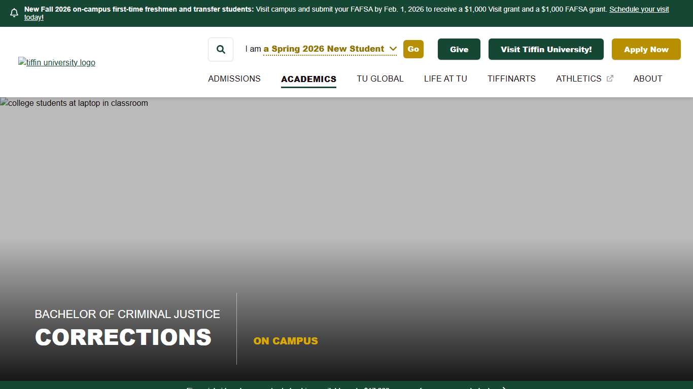 Corrections | Tiffin University